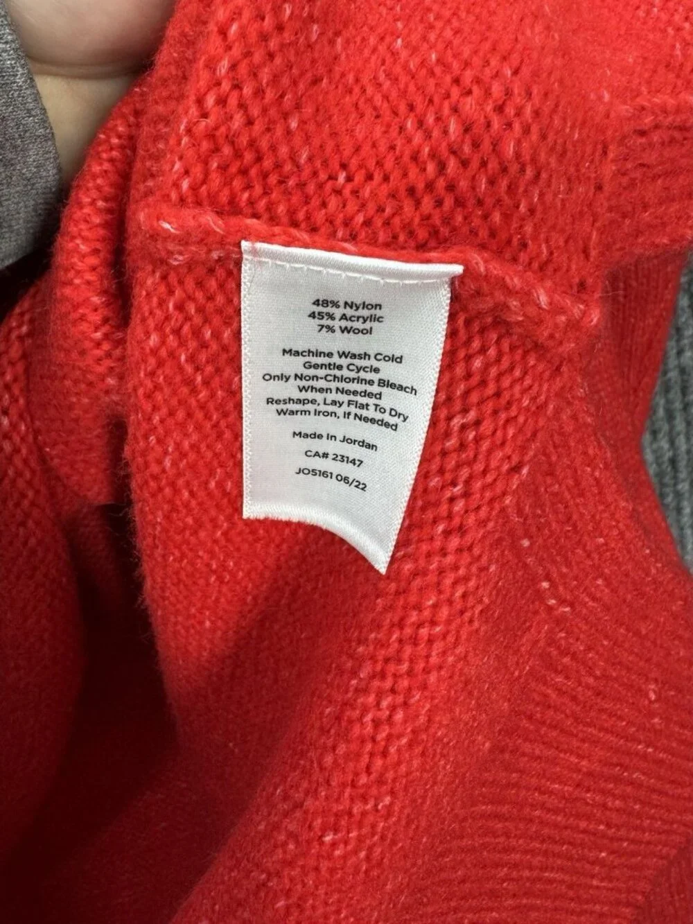 Talbots Fair Isle Sweater Womens 2X Red Pink Wool Blend Crew Neck Side Splits - Picture 6 of 9